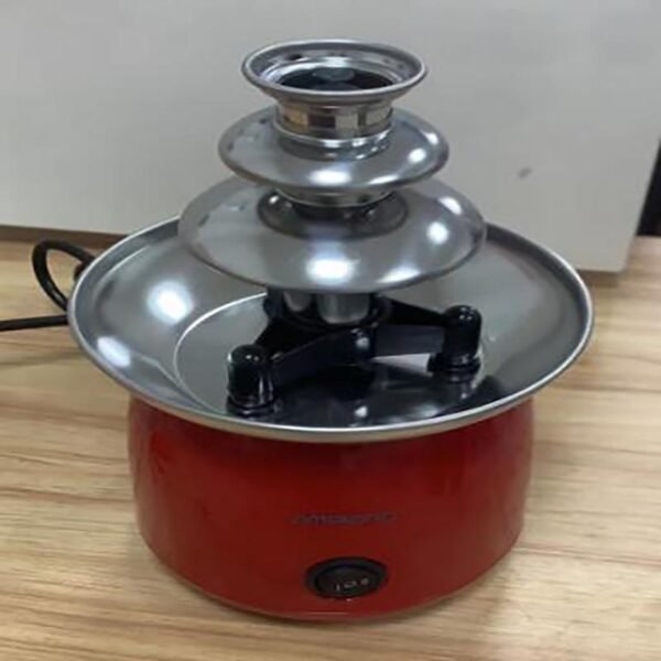 Stainless steel three-layer chocolate fountain machine fully automatic melting tower household waterfall hot pot melting machine