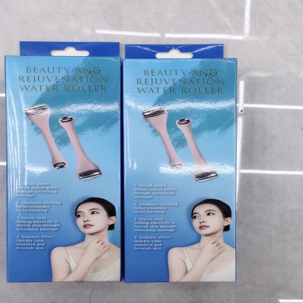 Alloy head eye introduction roller massager beauty face lifting massage double head ice roller