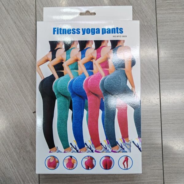 High waist peach hip sports fitness pants European and American elastic quick-drying abdomen shaping hip lifting women's yoga pants