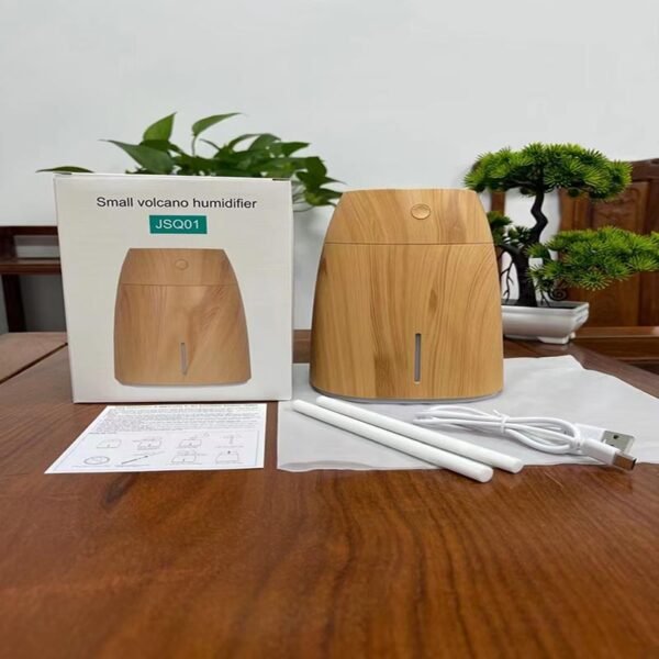 Silent large fog wood grain USB humidifier home bedroom indoor office night light ultrasonic humidifier