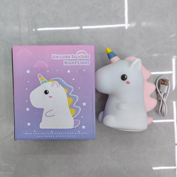 Night atmosphere doll bedside lamp rechargeable birthday pat pat silicone lamp small night light unicorn silicone pat pat lamp