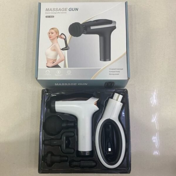 Extended Handle Fascia Gun Home Removable Handle Fitness Relaxing Muscle Massager LED Display