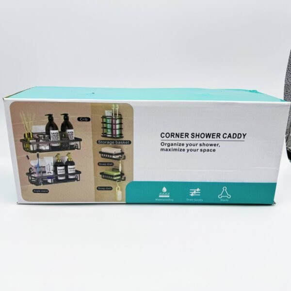 No-Drill Bathroom Shelf Wall-Mounted Toilet/Washroom Vanity Shelf Shower Gel Storage Rack