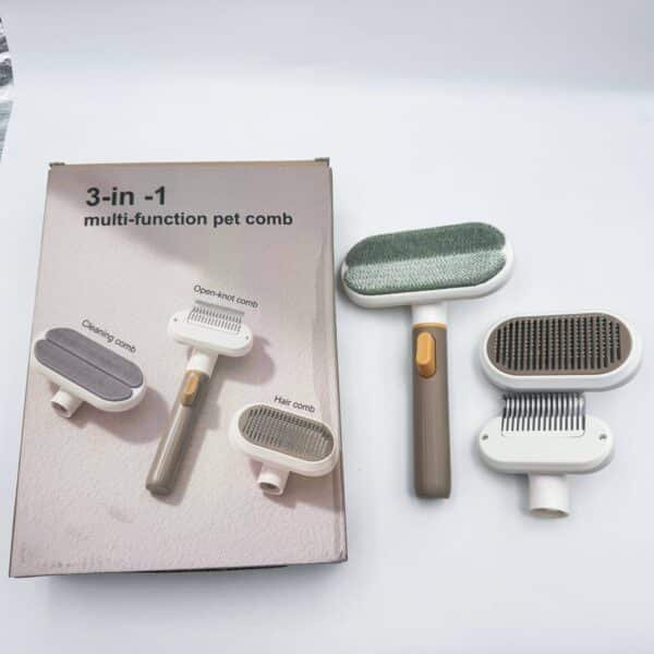 New 3-in-1 Multi-Function Pet Grooming Comb & Shedding Brush for Cats and Dogs
