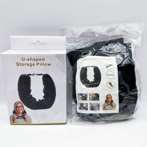 Travel Neck Pillow Cover Storage Bag Portable Anti-Burst Zipper Pouch Airplane Pillow Filling Clothing