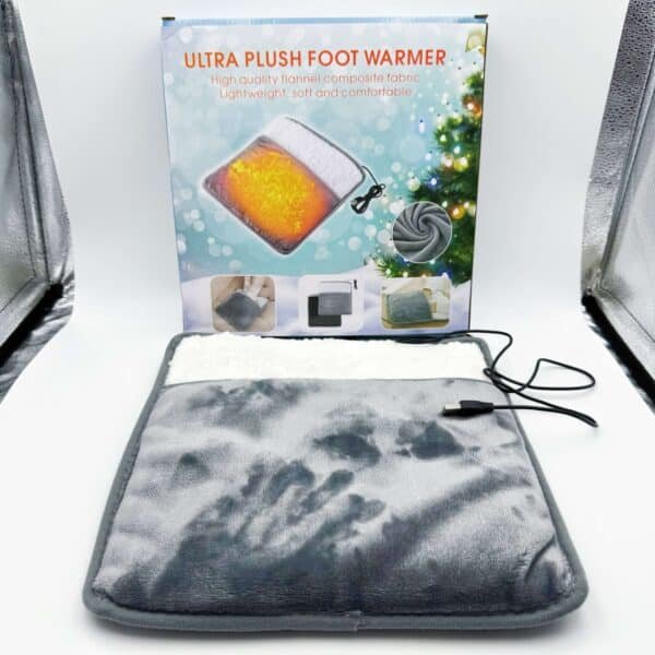 USB Plug-in Foot Warmer Home Office Thermostat-Controlled Heating Wonder Plush Electric Heated Foot Pad