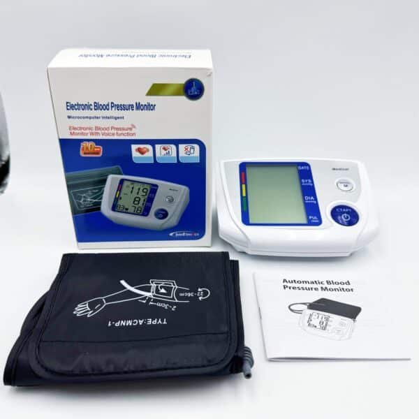 Fully Automatic Blood Pressure Monitor In-Stock Export Electronic Blood Pressure Monitor Upper Arm Home Use Smart Blood Pressure & Pulse Monitor