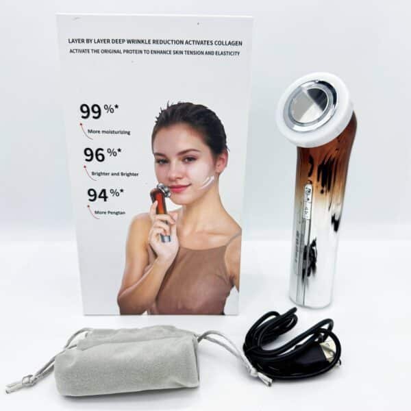 Home Beauty Device for Facial Essence Infusion, Lifting Massage, Color Light Therapy, EMS Microcurrent Infusion