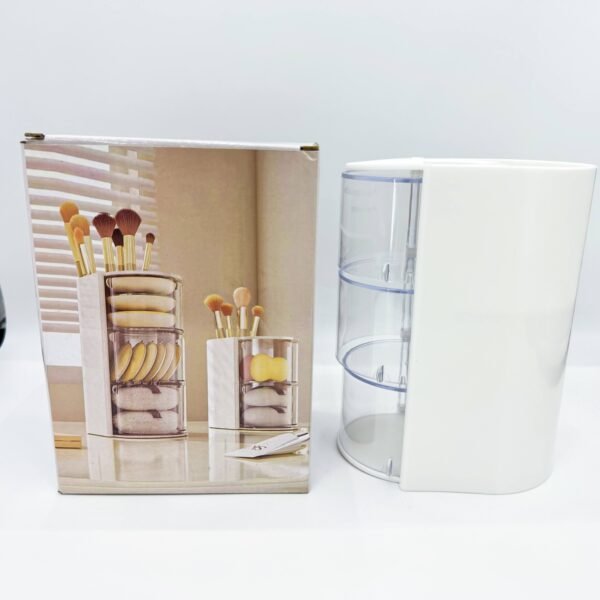 Dust-Proof Powder Compact Luxury Large-Capacity Vanity Table Makeup Sponge Cushion Lipstick Desktop Cosmetic Storage Box