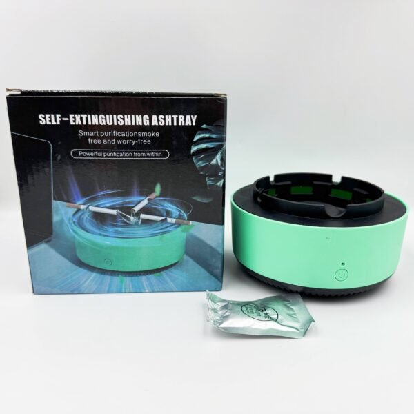 Air Purifier Ashtray for Home Living Room - Automatic Smoke Removal, Odor Elimination, Anti-Ash Flyaway - Office Use