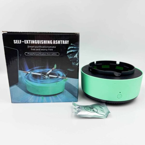 Air Purifier Ashtray for Home Living Room - Automatic Smoke Removal, Odor Elimination, Anti-Ash Flyaway - Office Use
