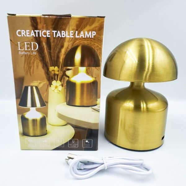 Metal Dumbbell Table Lamp Restaurant & Bar Ambiance Table Lamp Bedroom Decor Glow-in-the-Dark Night Light USB-Charging Desk Lamp