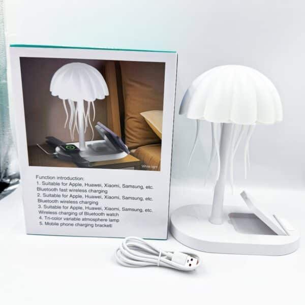 Mobile Phone Charging Jellyfish Lamp Floating Ambient Light Creative Night Light Dynamic Tentacles Vibrant Gradient Colors