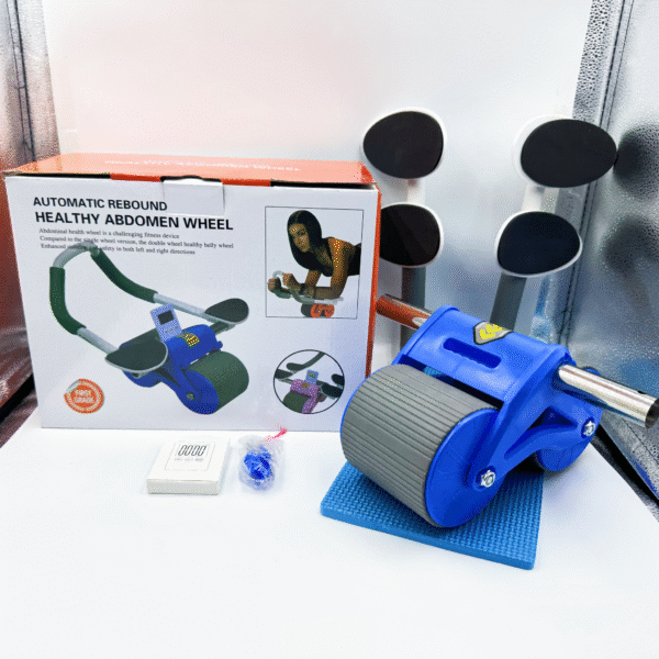 Ab Wheel with Automatic Return for Crunches and Sit-Ups Abdominal Muscle Training Tool Home Fitness Equipment for Men and Women Elbow Support Roller