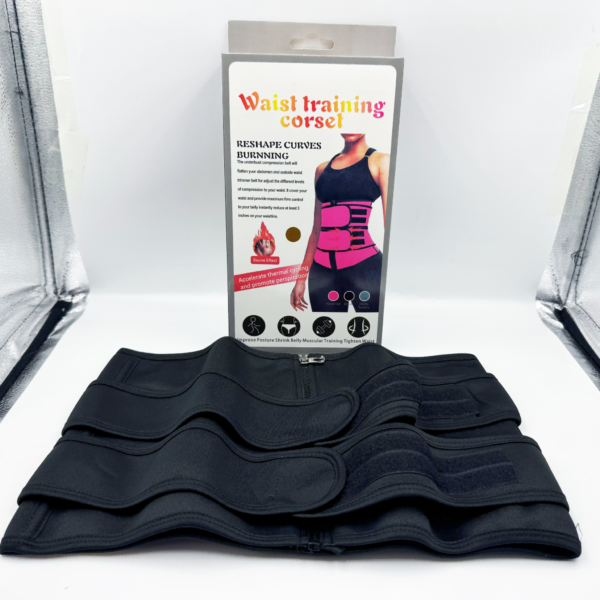 Women's Zipper Tummy Control Belt Neoprene Shaping Garment New Sweat-Inducing Waist Belt Body-Sculpting Sports Corset