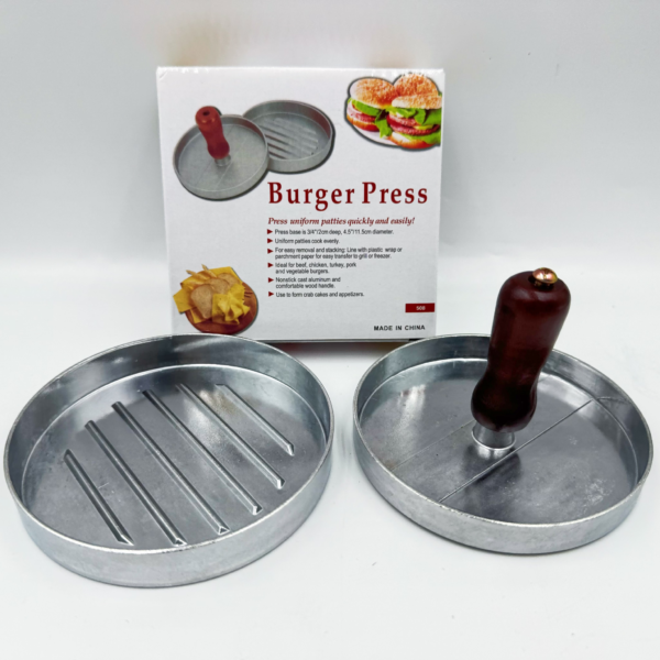 Round Meat Press Patty Mold Nonstick Pan Hamburger Press Beef Patty Press Teppanyaki Press Kitchen Tool