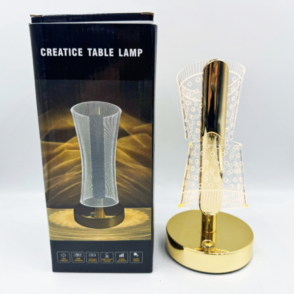 Creative Decorative Three-Color Dimming Atmosphere Table Lamp Premium Nordic Gold Foil Bedside Night Light