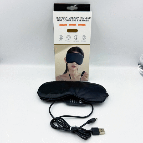 Electric Heating Eye Mask for Warm Compress Massage Relieves Eye Fatigue and Promotes Sleep Adult and Student Eye Protection Mask Light-Blocking