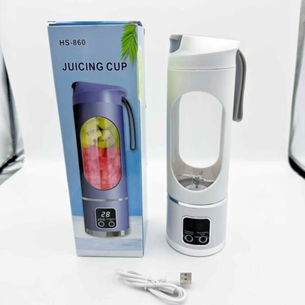 Mini Juicer Mixer Usb Rechargeable Personal Size Blenders Powerful Portable Blender With Extra Handle Lid for Travel