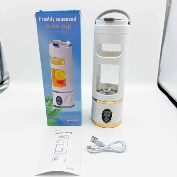 750ML Portable Juicer with Large Capacity Juice Cup Multifunctional USB Charging Stainless Steel Blade