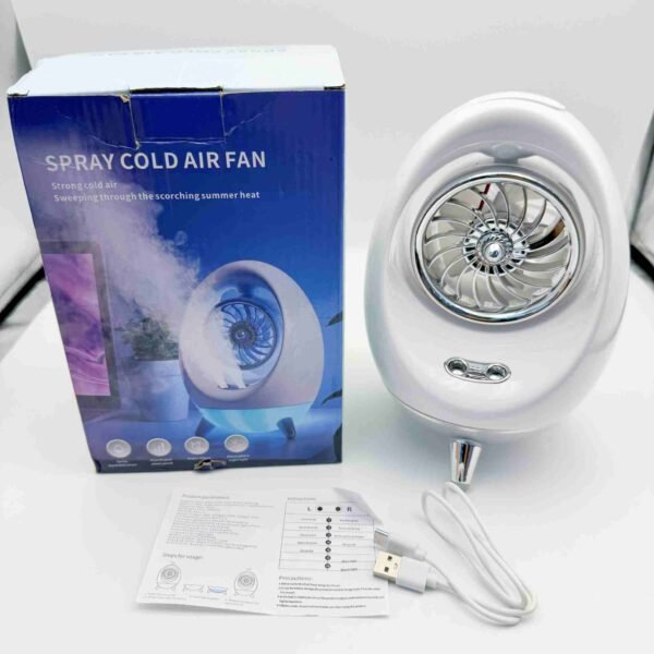 High Quality Mini Mist USB Water Cooling Fan Egg-Shape Design Outdoor Desktop Air Cooler Plastic Material Factory Wholesale
