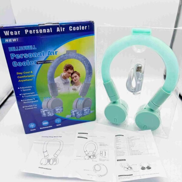 Summer Portable Cooling Ring Neck Fan for Outdoor Lazy Fan Rechargeable Personal Hanging Neck Fan