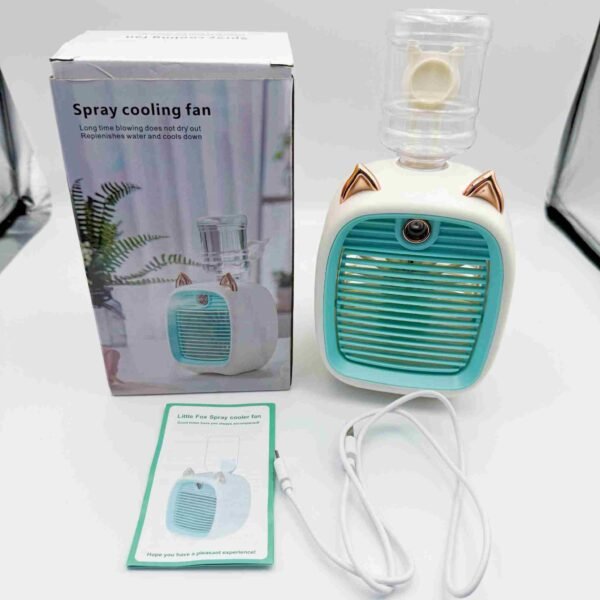 Water Air Conditioning Fan, Mini Fan, USB Fan, Desktop Turbo Spray Humidification Cooler