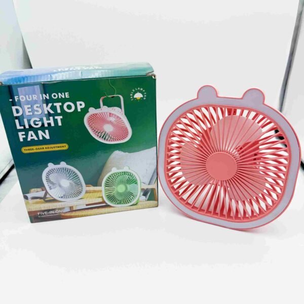 Customized Summer Cooling Usb Recharging Mini Electric Portable Desk Fan Led Light Table Fan for Household