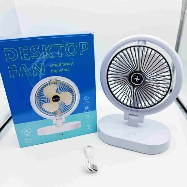 Dual-Purpose Electric Desk Lamp Fan Large Wind Small Office Household Charging Insertion for Amazon Cross-Border RV Suitable