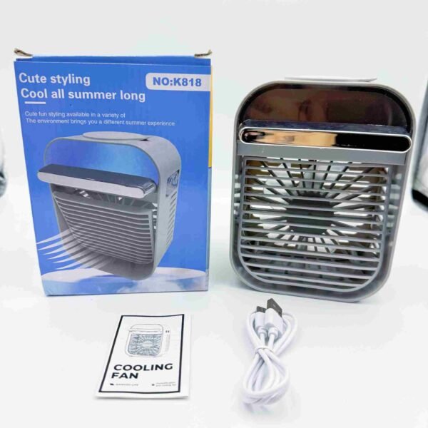 USB Water Cooling Fan Portable Desktop Cordless Personal Air Cooler with Handle for Home, Desk Fan Mini Air Cooler Fan for Home