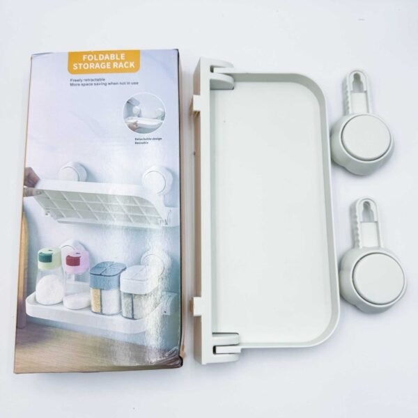 Suction cup folding storage rack