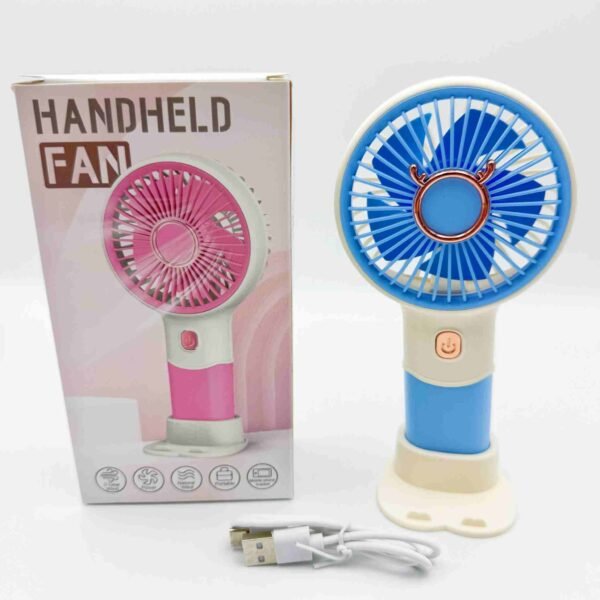 New Product Flower Handheld Small Fan Mini Foldable Neck Hanging with Stand Pocket Fan Gift Cross-border Wholesale Customizable