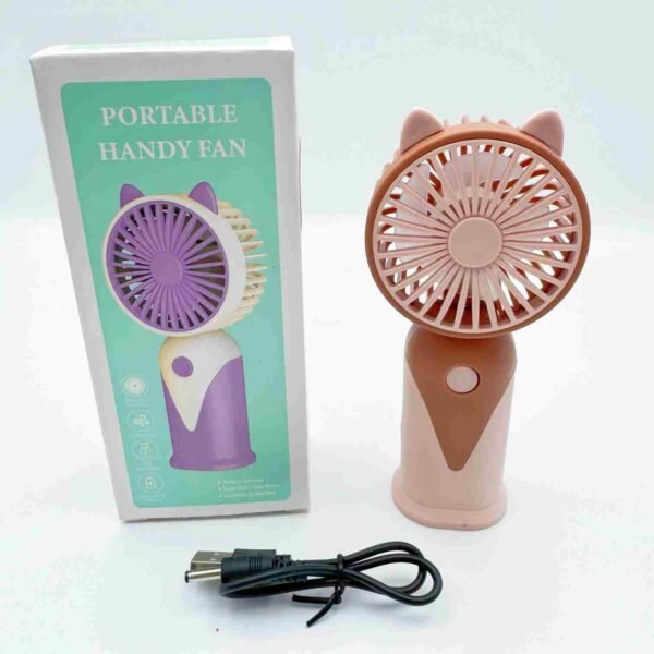 Cartoon Handheld Three Position Cute Animal Headwear Stand Fan Company Opens Bank Insurance Gift, Children's Student Gift