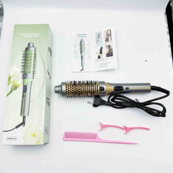 Professional 2-In-1 Electric Hair Comb Manual Constant Temperature Straightening Curling Volumizing Negative Ion Hair