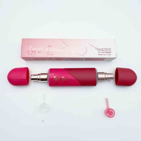 New Original Design Double Head Dual-use Two in One Perfume Spray Bottle With Box Luxury Heart Shape 2 in 1 Perfume Bottle
