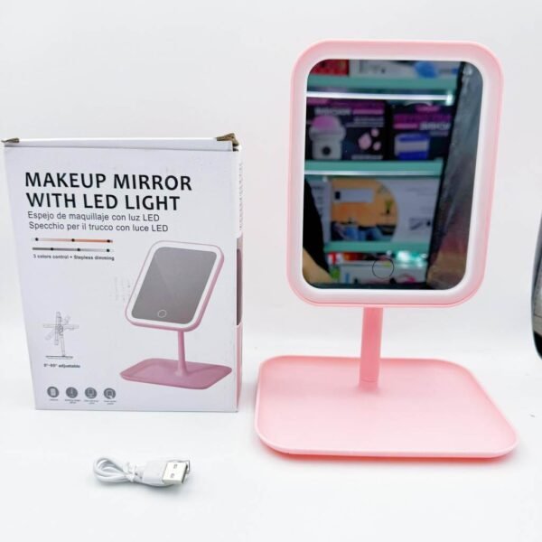Gift Promotion for Christmas Large Size Girl Make up Led Mirror with Three Colors Brightness
