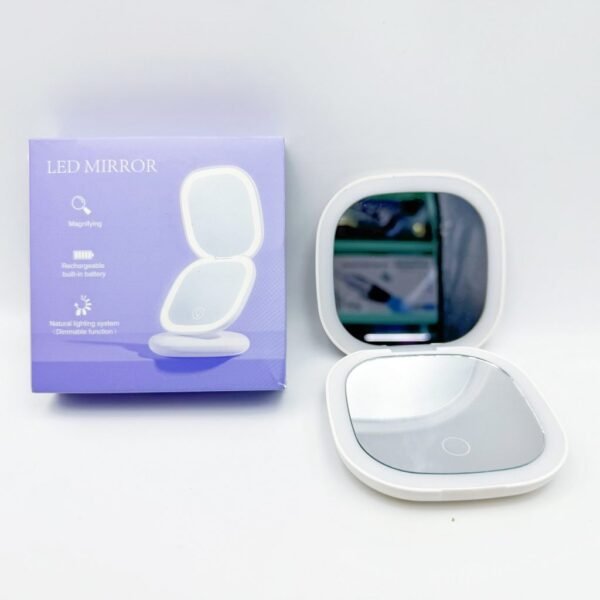 Factory Direct Magnifying Glass Makeup Mirror 5x 10x Travel Folding Beauty Mirror Charging Mini LED Makeup Mirror