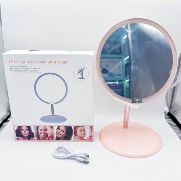 LED Makeup Mirror USB Charging With Touch Control LED Light Standup Cosmetic Mirror Adjustment Led Vanity Table Mirror