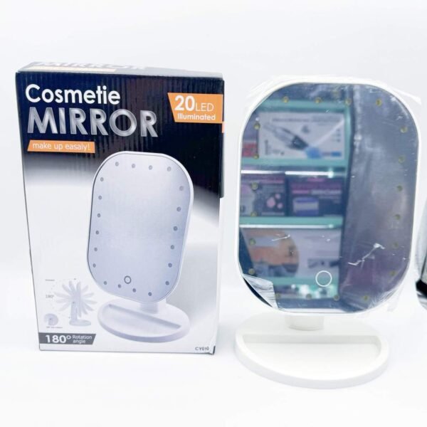 Lighted Travel Makeup Bag Case with LED Light Mirror Portable Light up Beauty Makeup Mirror With 3 Color Dimmable Touch Screen