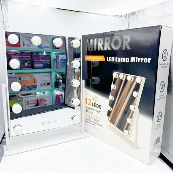 New Vertical Style 12 LED Bulb Hollywood Arched 360 Degrees Rotate Led Cosmetic Makeup Mirror Vanity Mirror With Lights