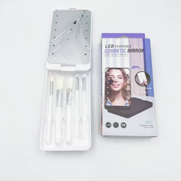 Multifunctional Rechargeable Foldable Rotating Storage For Storing Beauty Portable Travel Bag With Led Makeup Mirror
