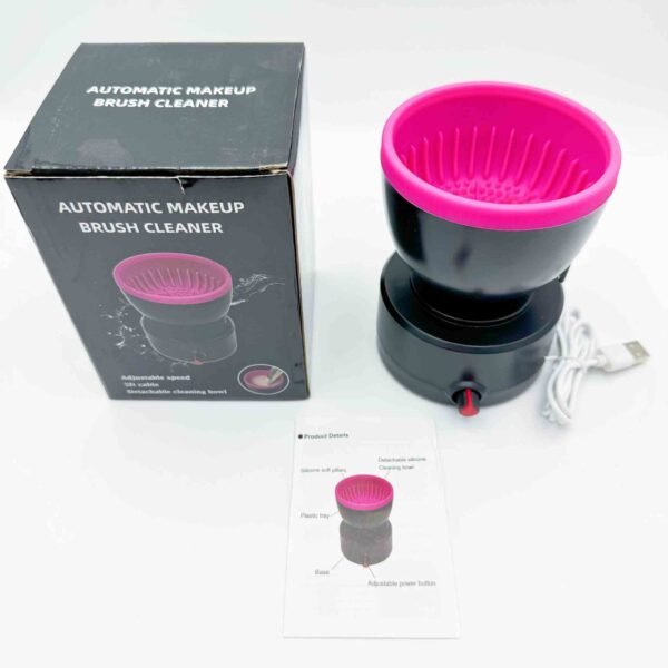 Electric Makeup Brush Cleaner Machine Fit for All Size Brushes Automatic Spinner Machine Makeup Brush Beauty Cleaner