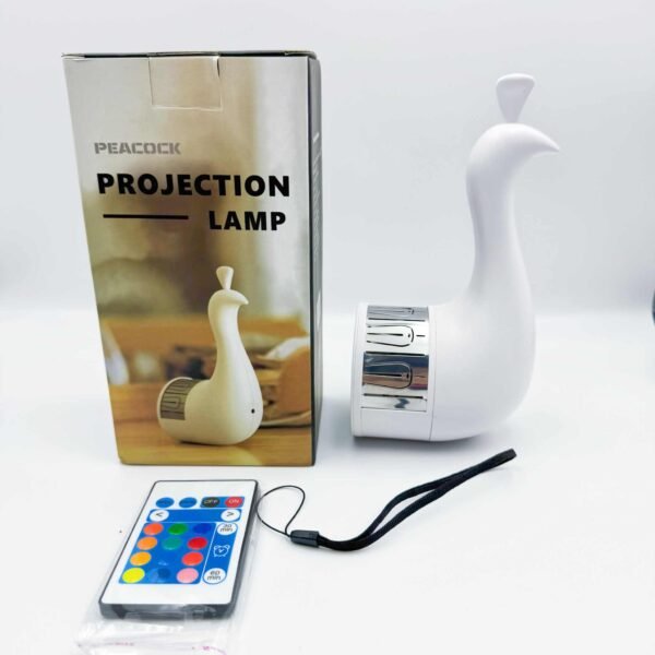 LED Wall Light Peafowl Projection Lamp Home Decor Sconce Romantic Atmosphere Colorful Corridors Room Bedside Background Night