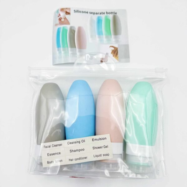 Wholesale 90ml Portable Silicone Travel Bottle Set Cute Leak-Proof Cosmetic Shampoo Kit with Screw Cap for Mascara and Wigs