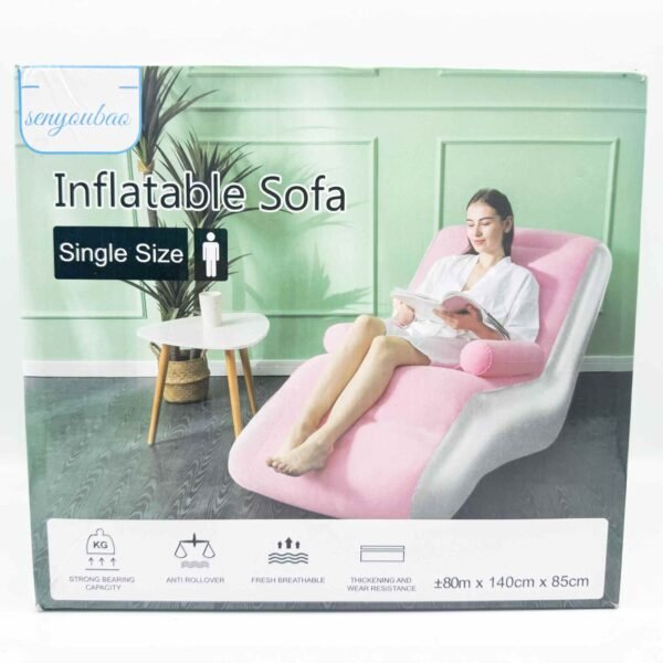Modern New Inflatable Sofa Portable Outdoor Flocking Chair for Lunch Break Creative Sofa Bed