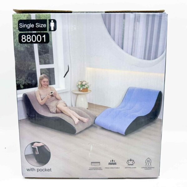 Modern Portable Inflatable Air Sofa Lounger Foldable for Indoor/Outdoor Living Room & Camping Use