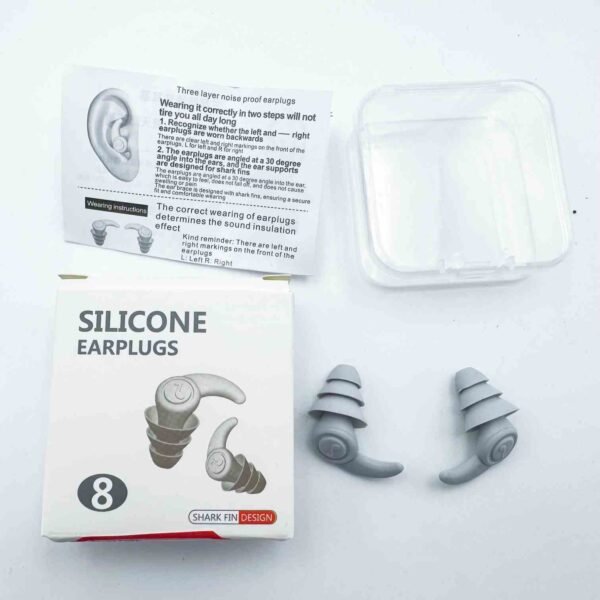 Silicone Earplugs for Sleep Soft Reusable Noise Cancelling Hearing Protection with Safety Feature Effective Noise Reduction