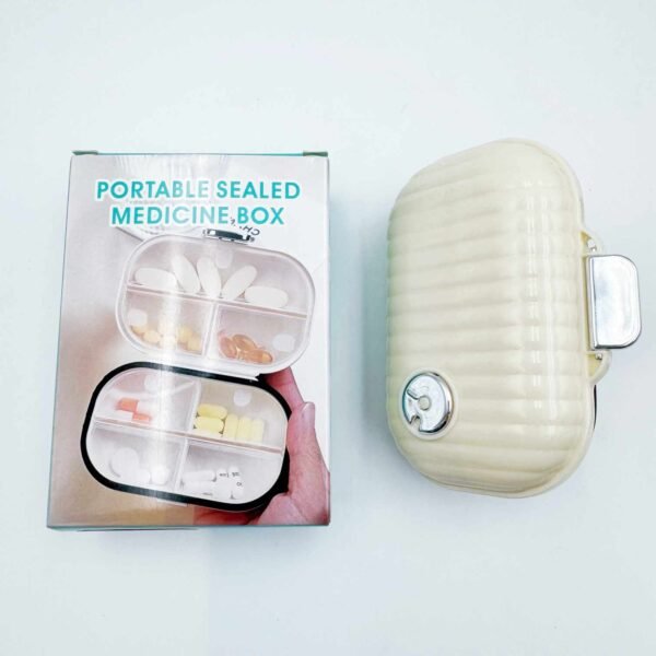 Daily Pill Organizer 7 Compartments Portable Pill Case to Hold Vitamins Cod Liver Oil