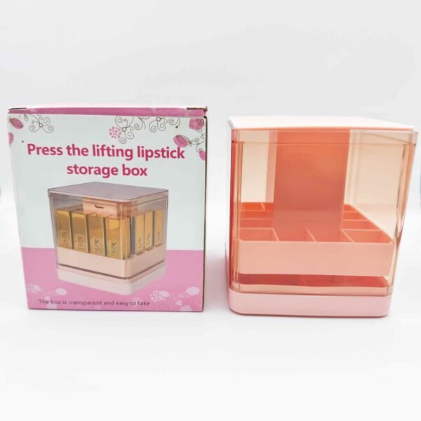 Cosmetic Organizer for Beauty Plastic Jewelry Display Case with Lipstick Storage & Makeup Organization