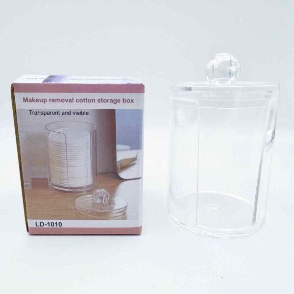 Storage box cotton swab storage box bathroom jar makeup jewelry empty container with transparent cover jar home storage